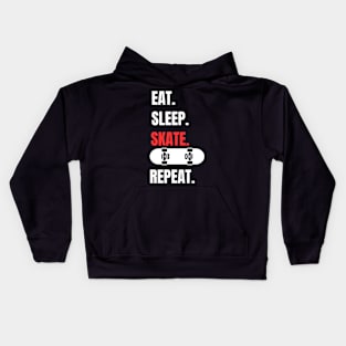 Eat,Sleep,Skate,Repeat Kids Hoodie